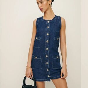 Reformation Tropez Denim Mini Dress